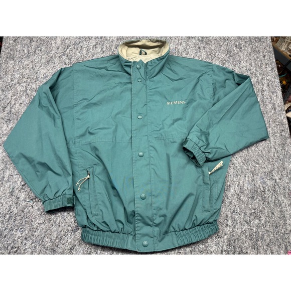 Rivers End Siemens Windbreaker Jacket Mens Large Teal Green Full Zip L S/922
